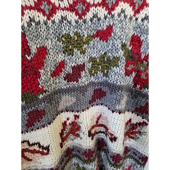 VTG New Concepts White Knit Sweater‎ with Design Size Medium - Picture 4 of 7